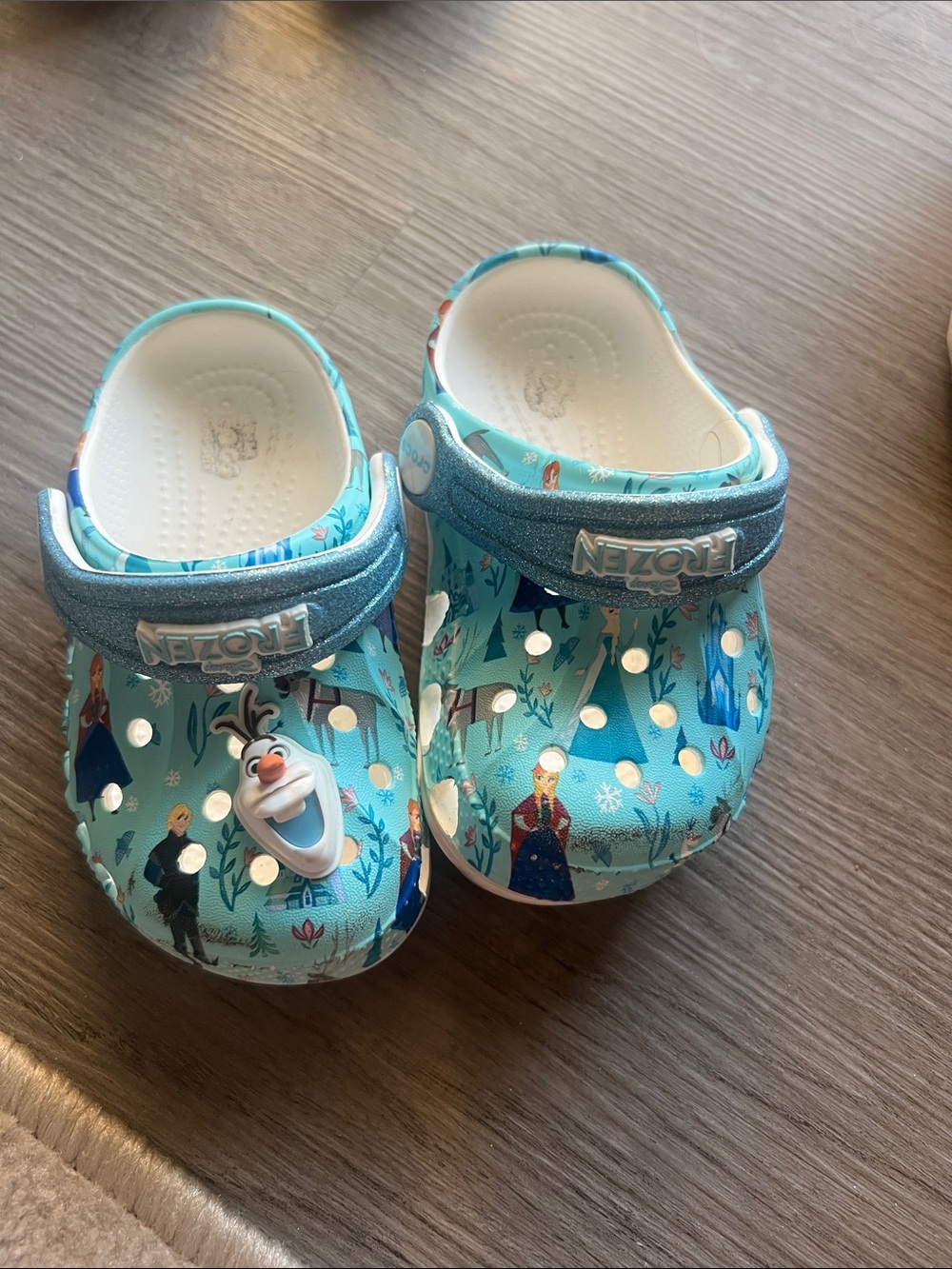CROCS Kids Light Blue Frozen Character Clogs
